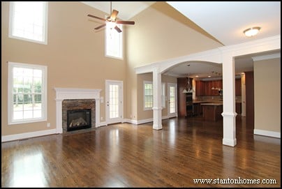 Two story living room designs