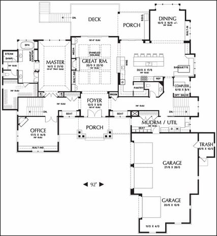  One  story  floor  plans  with basements 
