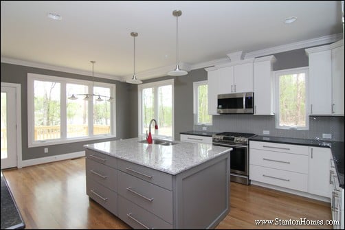 White Kitchen Black Granite Countertops riverhousekitchen 1 jpg